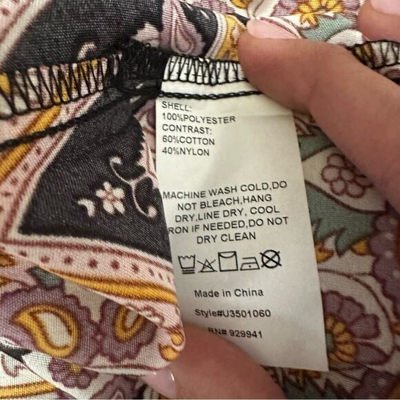 NWT Suzanne Betro Weekend Lace Yoke Tie Notch Neck Tunic Top Size 1X $94 - Picture 6 of 6